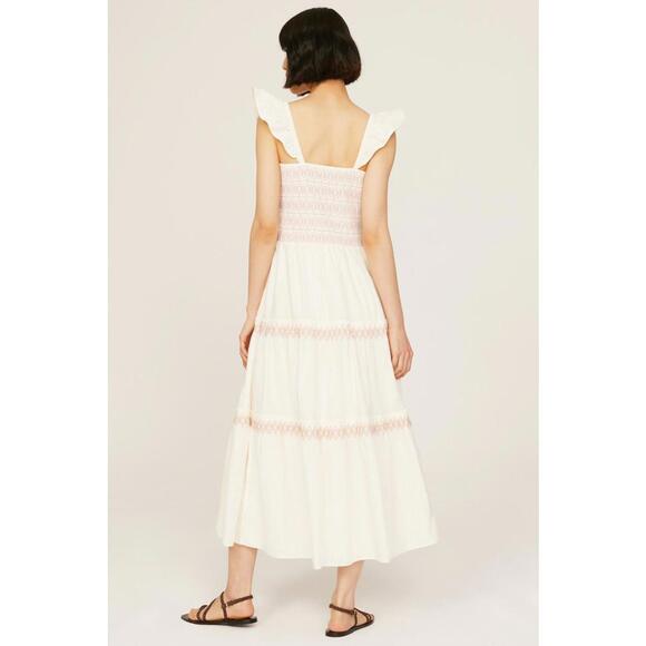 Madewell Embroidered Lucie Midi Dress Size M with Snags - Picture 2 of 7